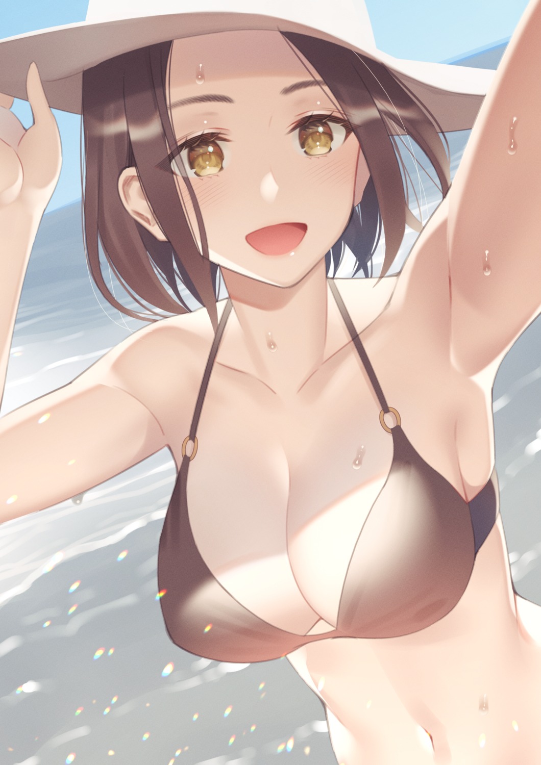bikini_top kitazawa_(embers) selfie swimsuits wet