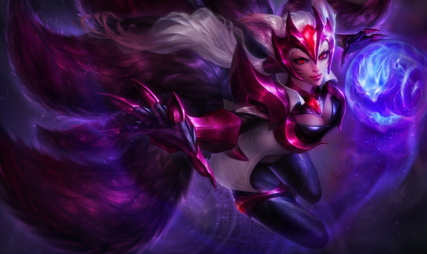ahri animal_ears armor bodysuit cleavage league_of_legends possible_duplicate tagme tail