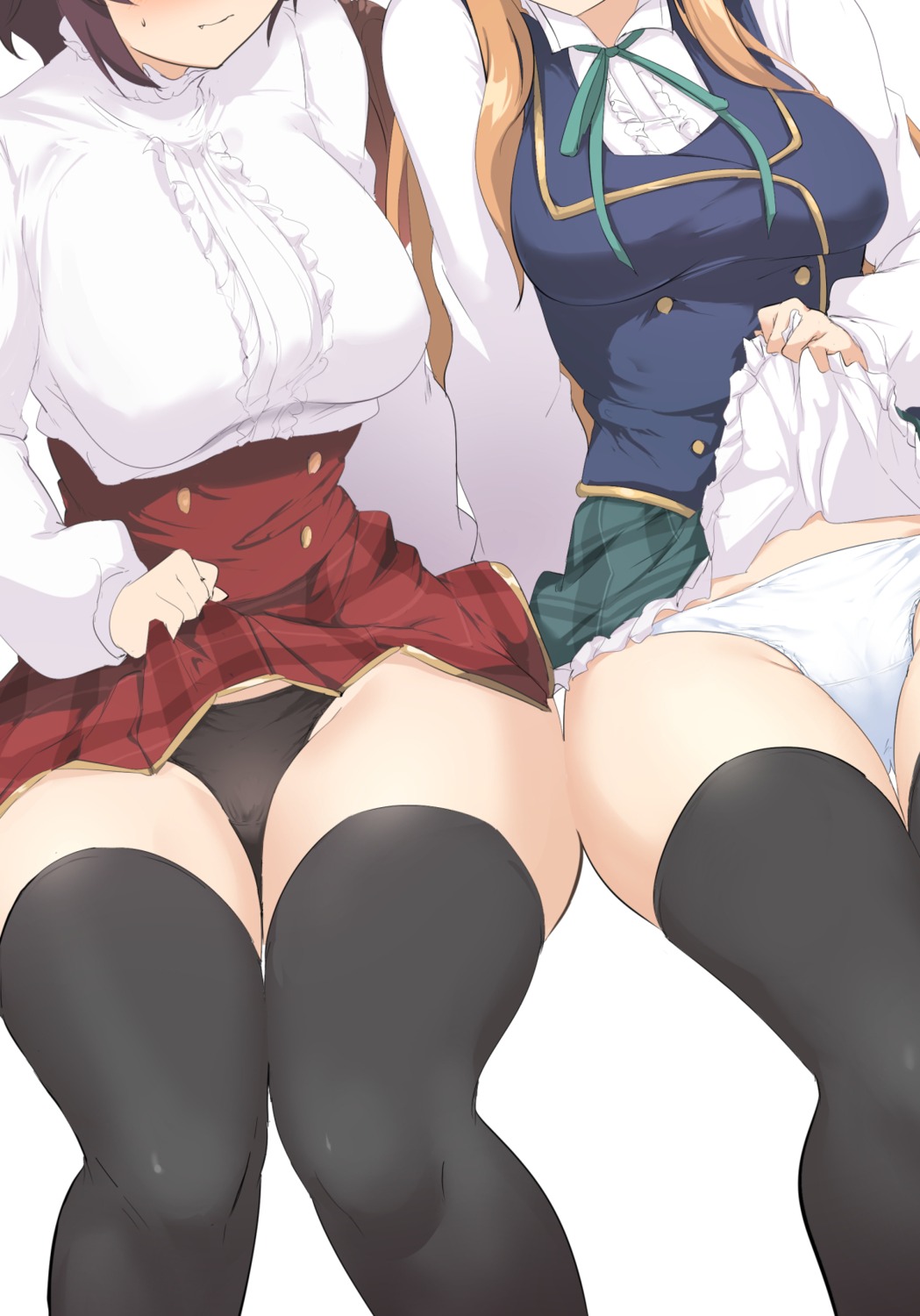 anne_(shingeki_no_bahamut) cameltoe grea manaria_friends momio pantsu seifuku shingeki_no_bahamut skirt_lift thighhighs