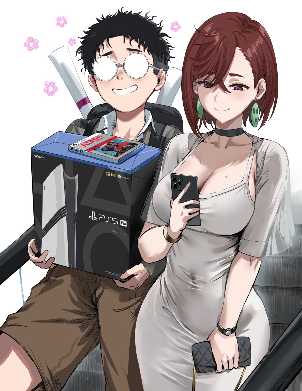 ayase_momo dandadan dress hews megane takakura_ken