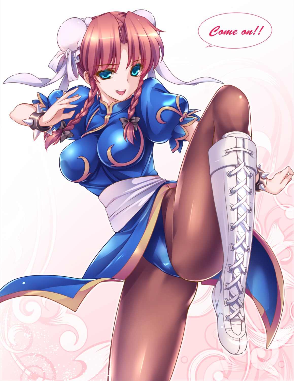 chun_li cosplay hong_meiling monety pantyhose street_fighter touhou