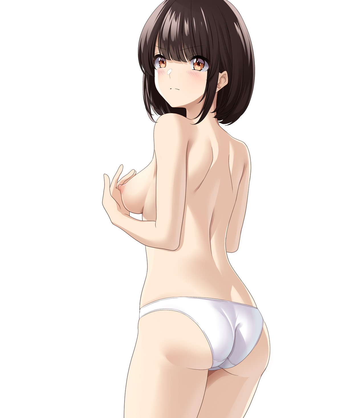 ass marui_koishi nipples pantsu topless