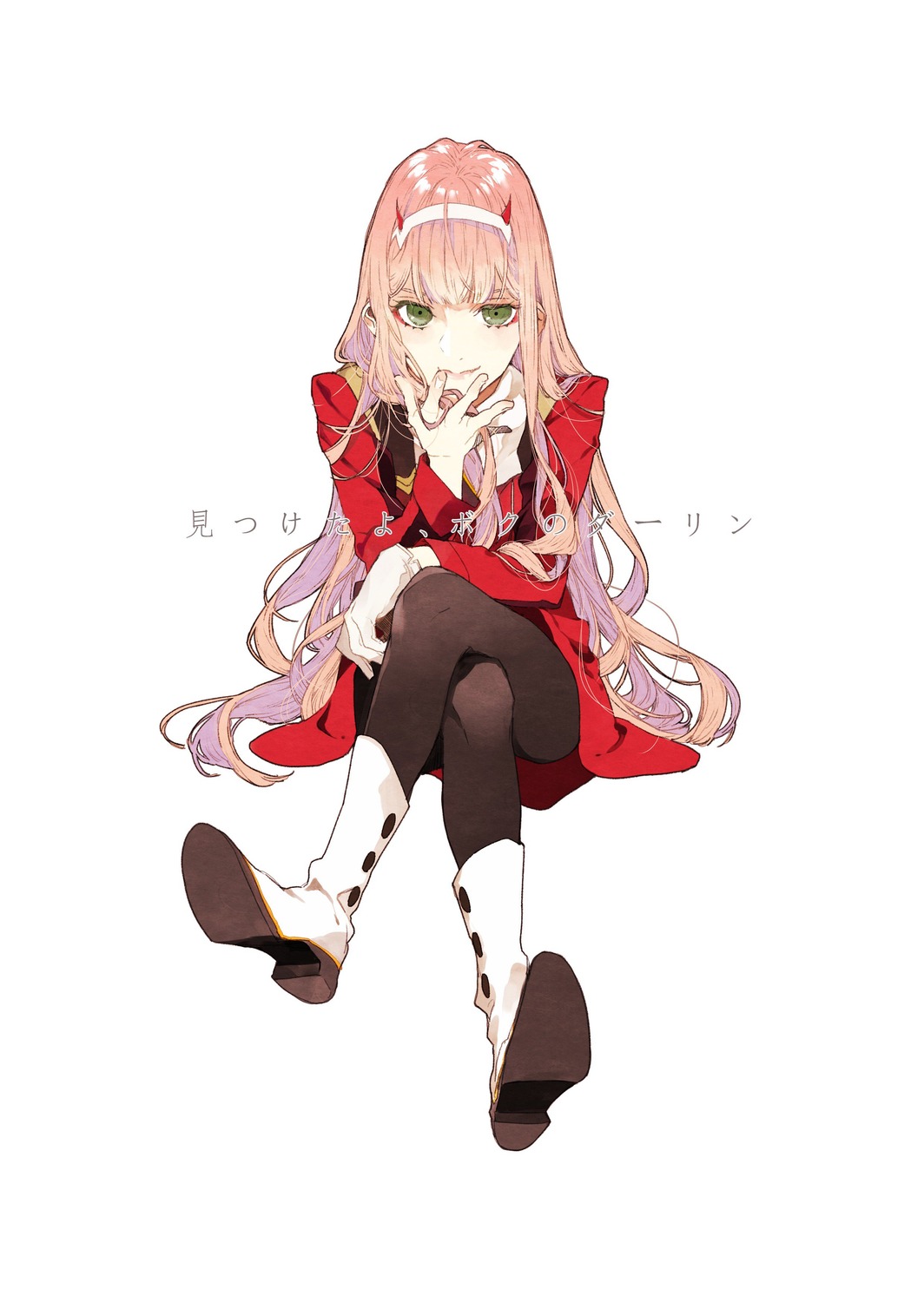 darling_in_the_franxx horns pantyhose tagme uniform zero_two_(darling_in_the_franxx)