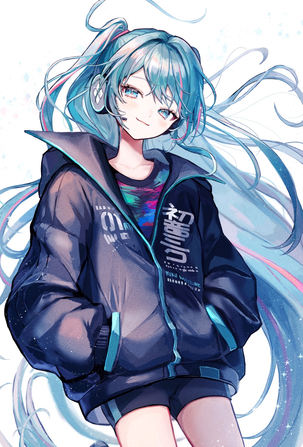 hatsune_miku headphones pipi_(pixiv_71334597) vocaloid