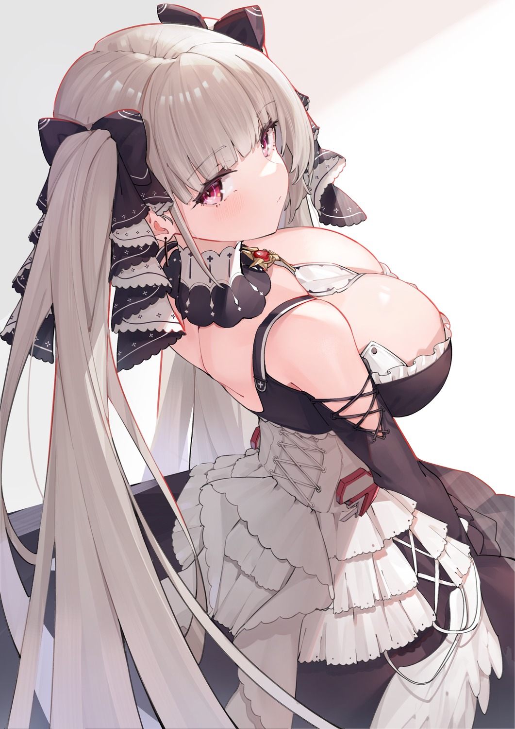 asla_yu azur_lane formidable_(azur_lane) gothic_lolita lolita_fashion no_bra