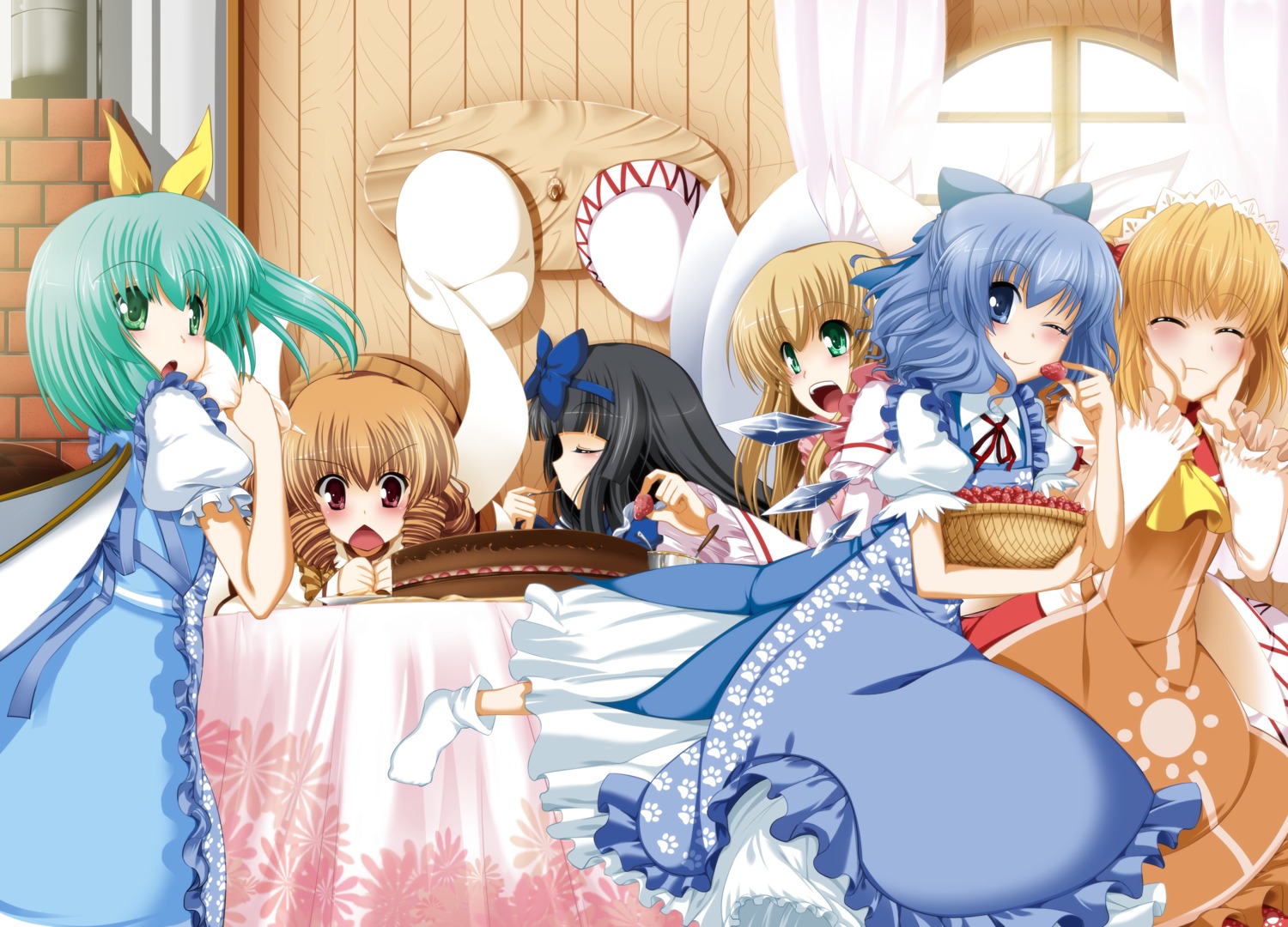 cirno daiyousei eiyuu lily_white luna_child star_sapphire sunny_milk touhou