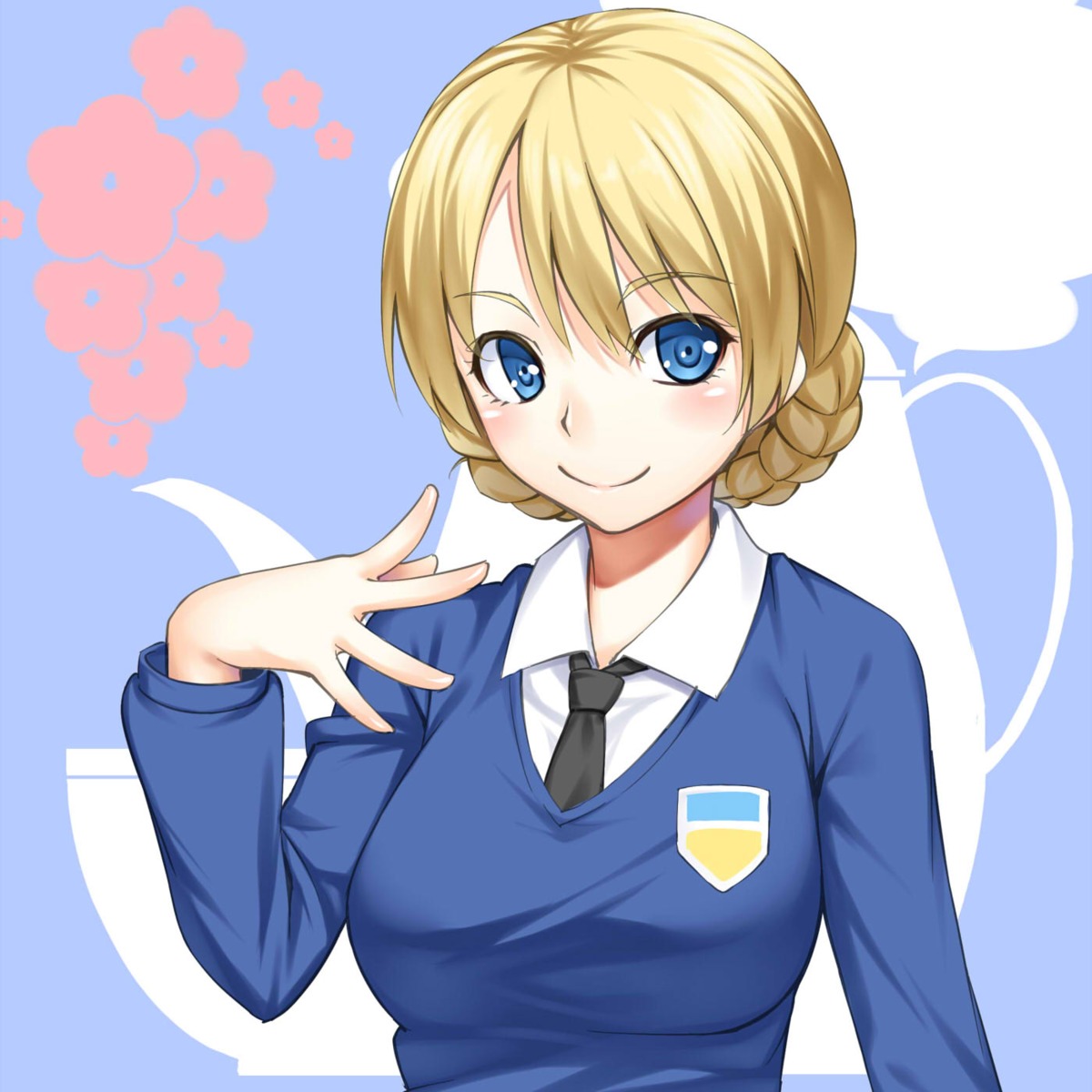 darjeeling girls_und_panzer kasei seifuku sweater