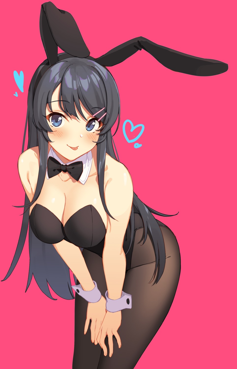 animal_ears bunny_ears bunny_girl cleavage goumudan pantyhose sakurajima_mai seishun_buta_yarou