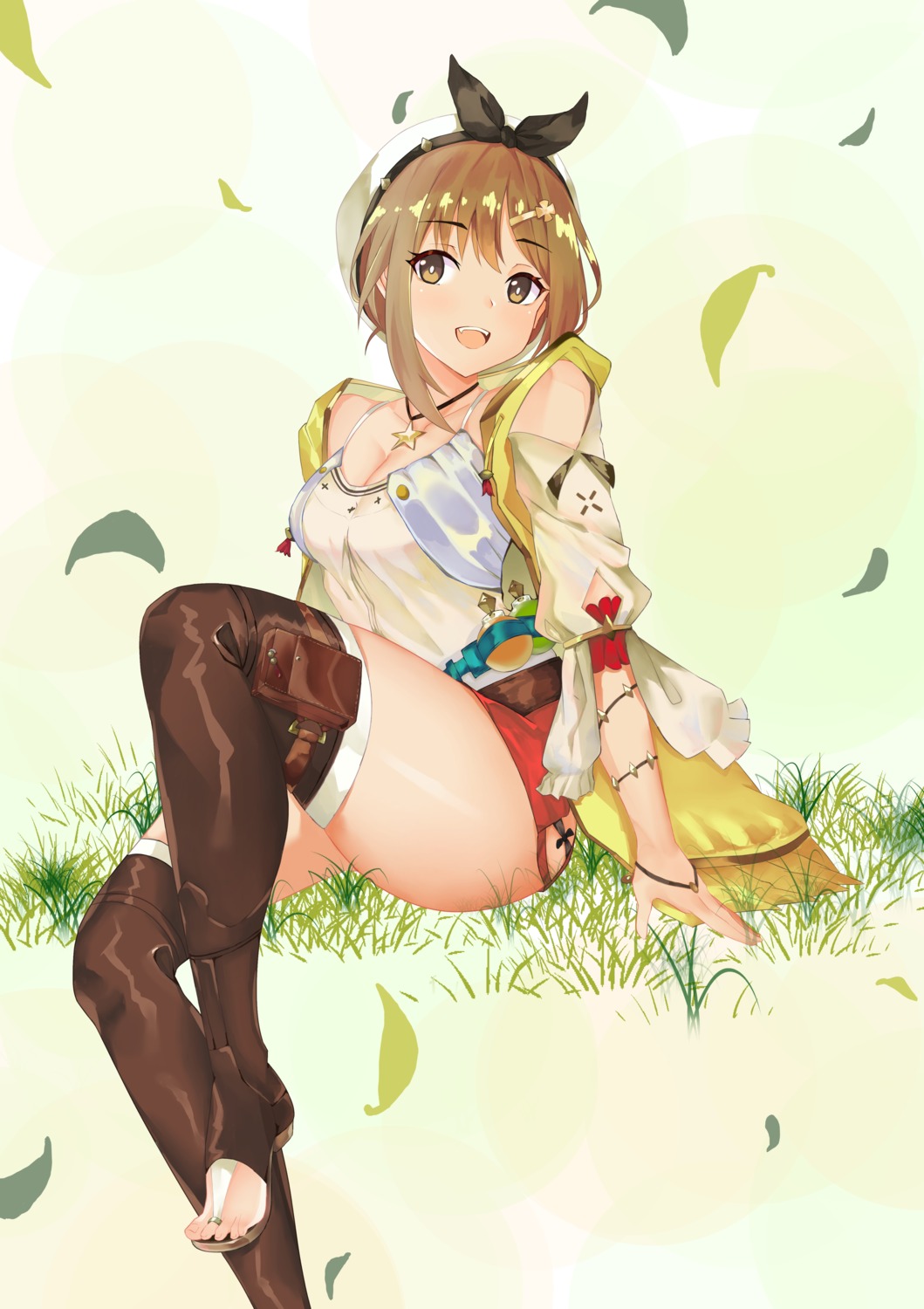 atelier atelier_ryza cleavage feet nekoma reisalin_stout thighhighs