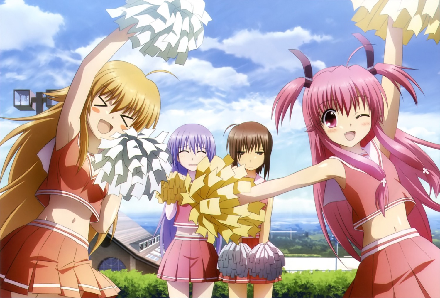 angel_beats! cheerleader fuchita_hisako hashimoto_hiroyuki irie_miyuki sekine_shiori yoshioka_yui