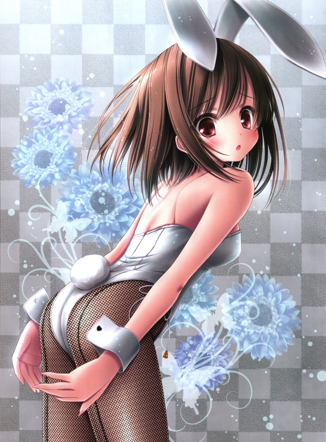 animal_ears ass bunny_ears bunny_girl fishnets kashii_airi ro-kyu-bu! scanning_artifacts tinkle