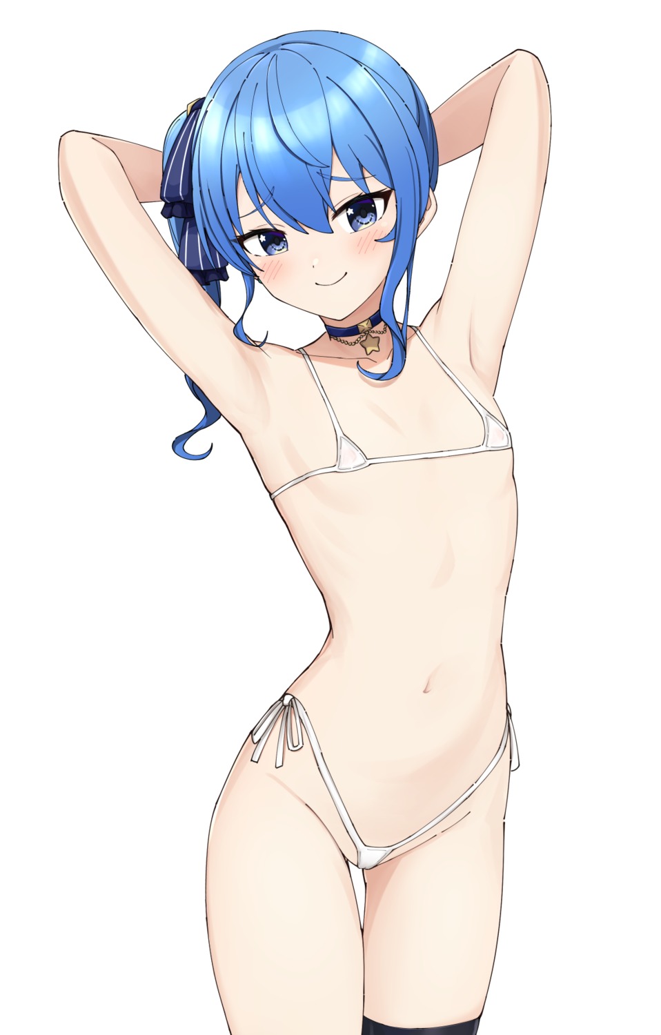 bikini cameltoe garter hololive hoshimachi_suisei kenken_(keuken) swimsuits thong