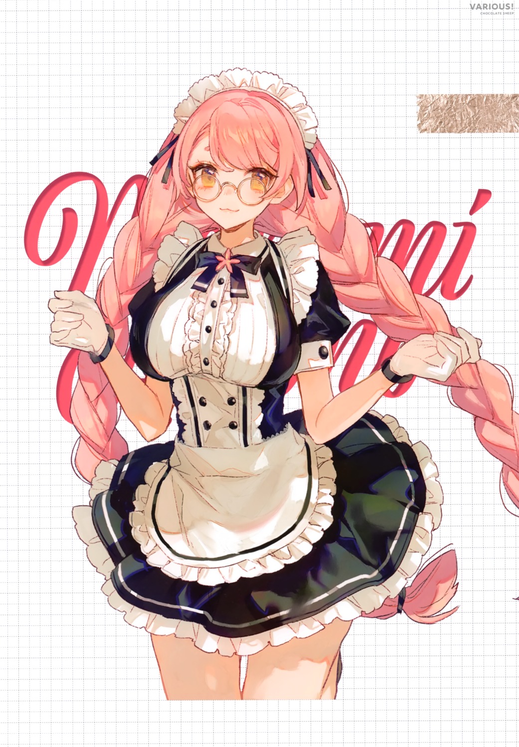 aizono_manami chocoan chocolate_sheep maid megane nijisanji