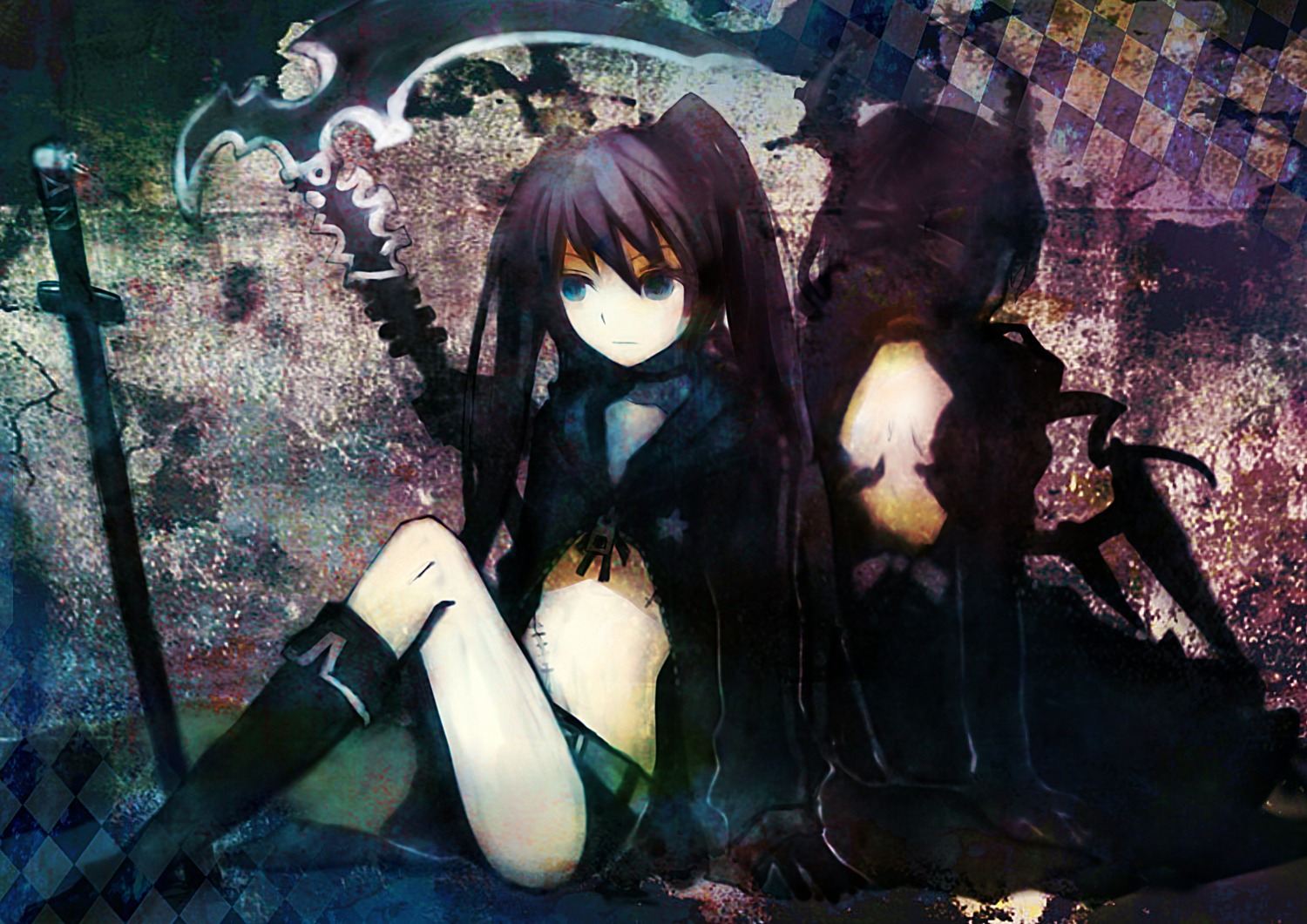 black_rock_shooter black_rock_shooter_(character) dead_master tsuchiya_akira vocaloid