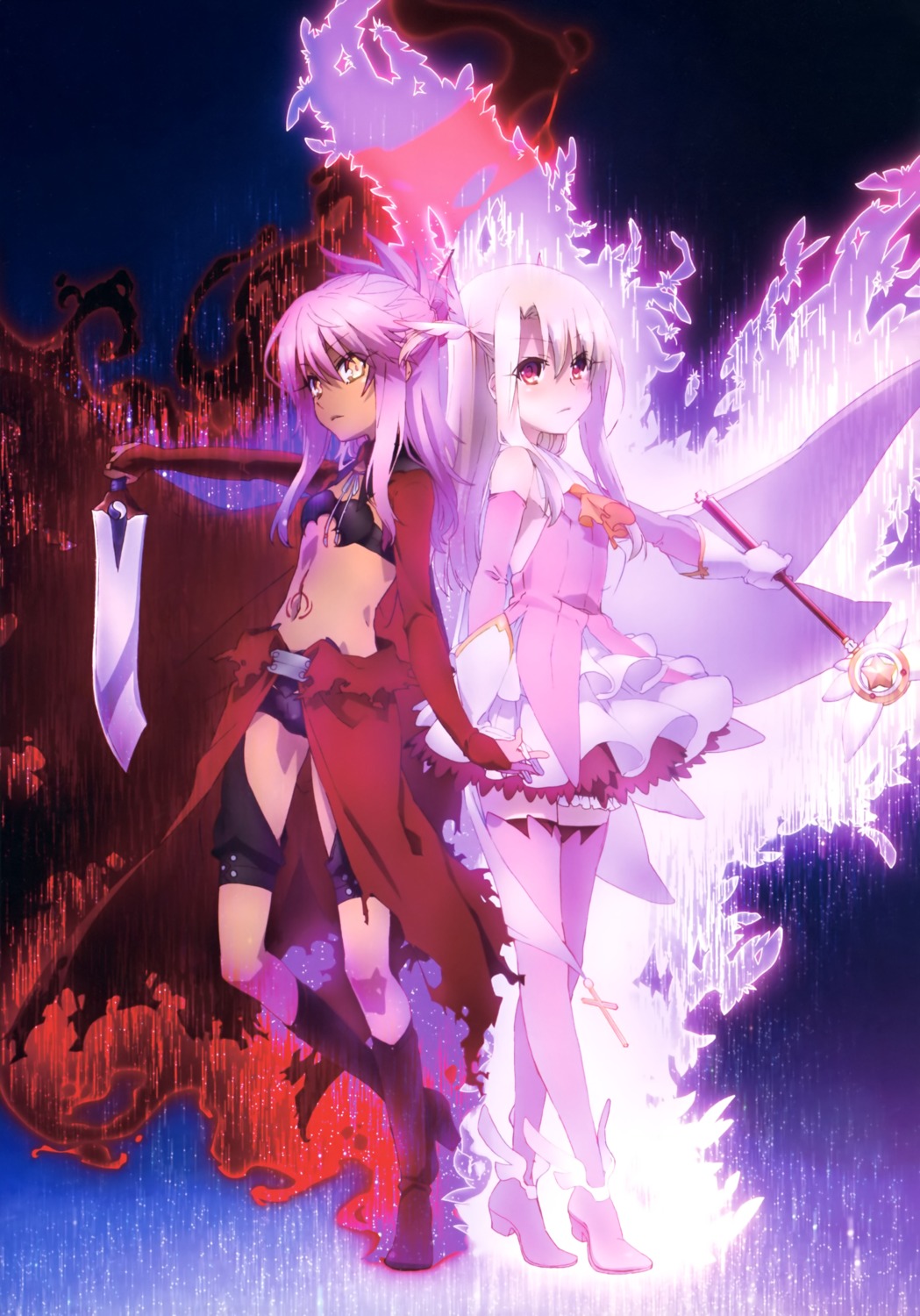 fate kaleid liner prisma illya fate stay night chloe von einzbern illyasviel von einzbern heels sword thighhighs weapon 405627 yande re fate kaleid liner prisma illya fate