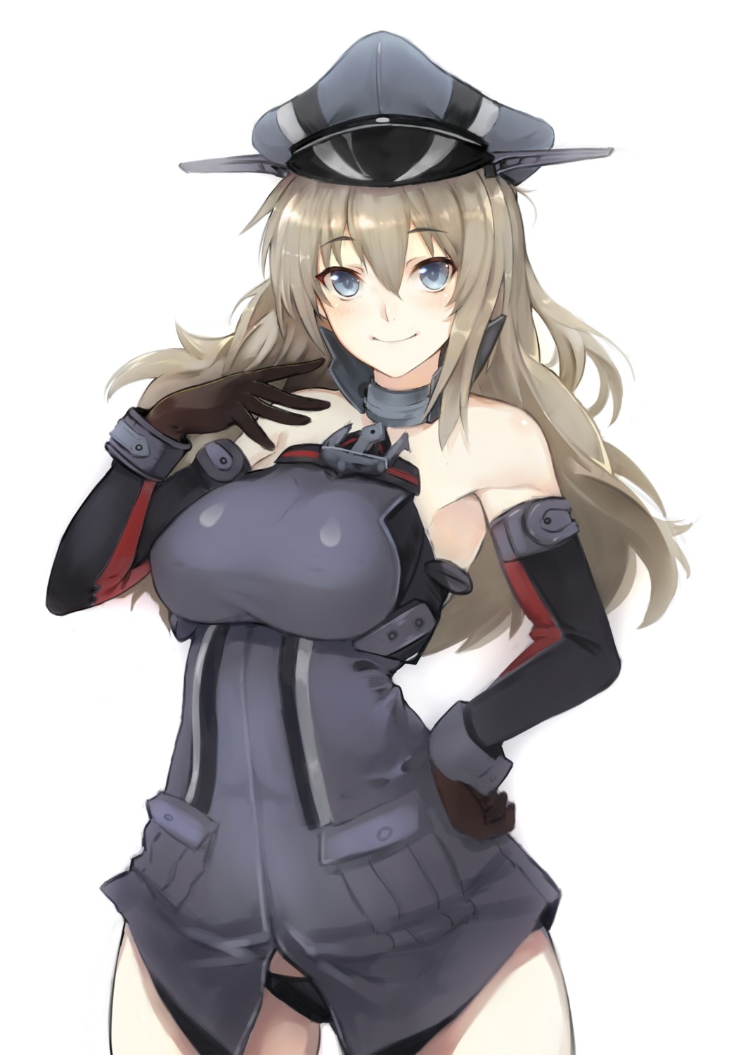 bismarck_(kancolle) ganida_boushoku kantai_collection pantsu uniform