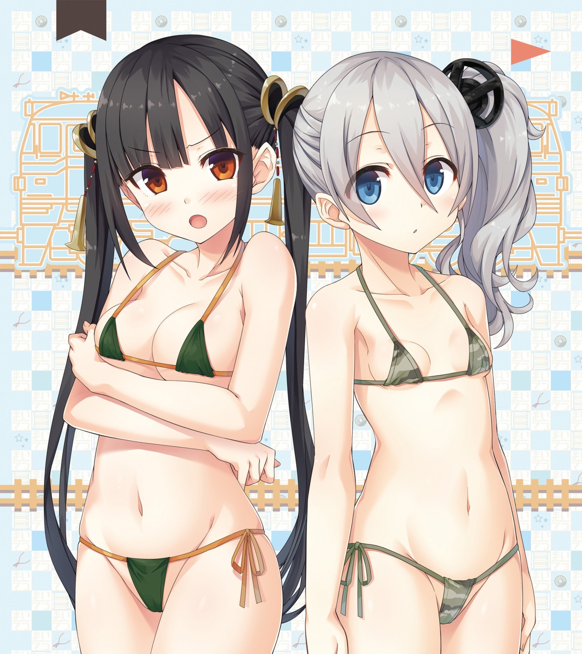 bikini breast_hold cameltoe cura loli lose maitetsu maitetsu_last_run!! no.19 suika_(maitetsu) swimsuits