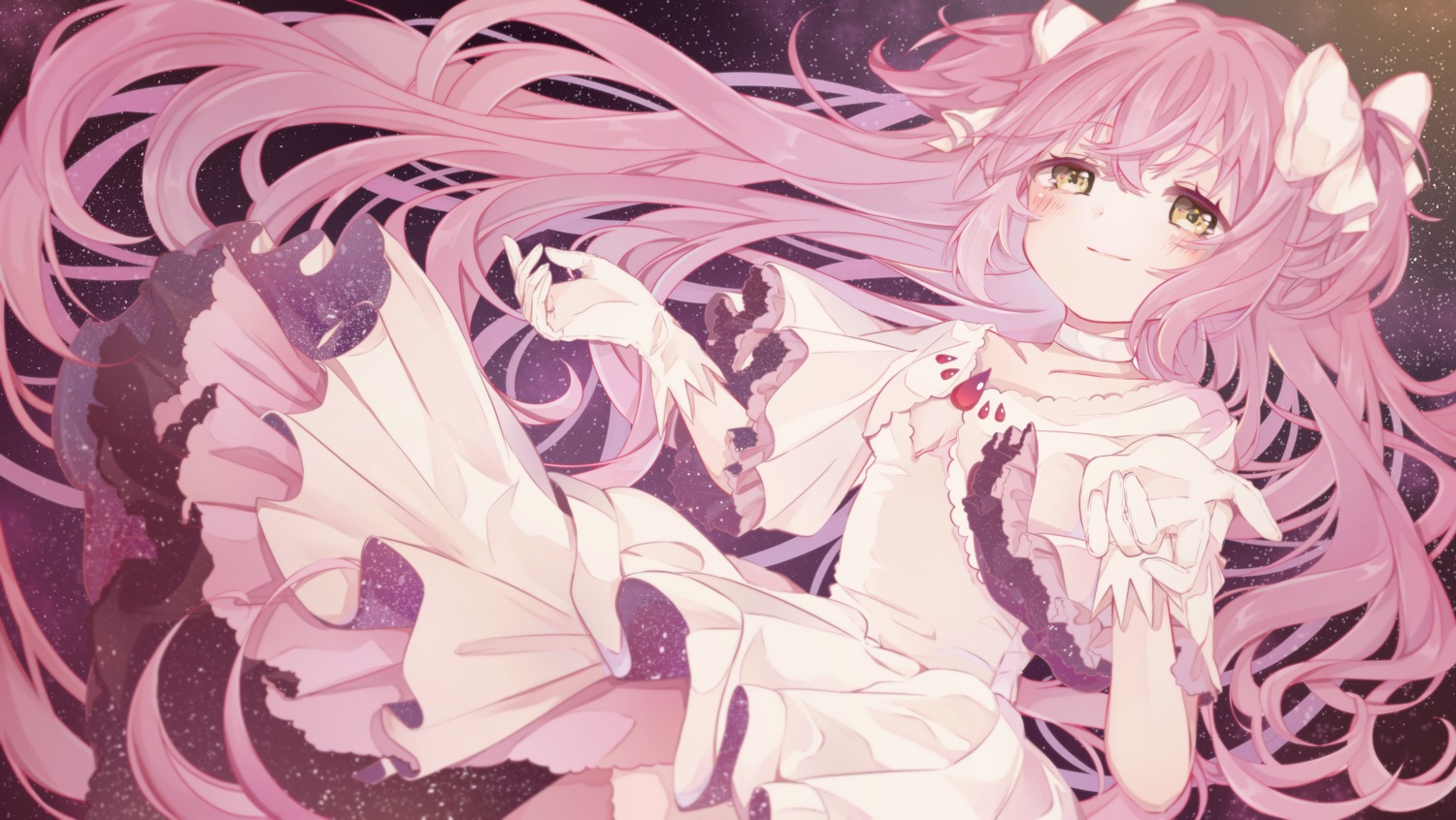 dress kaname_madoka llatteowo puella_magi_madoka_magica skirt_lift ultimate_madoka