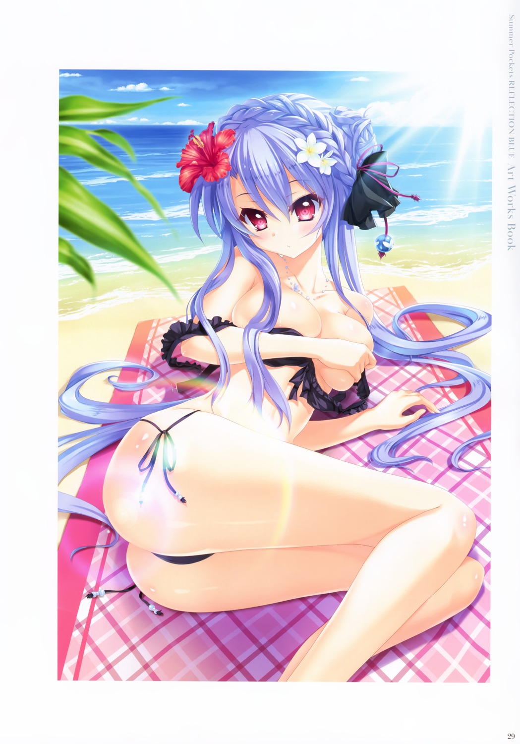 areola ass bikini breast_hold breasts izumi_tsubasu key sorakado_ao summer_pockets summer_pockets_reflection_blue swimsuits thong