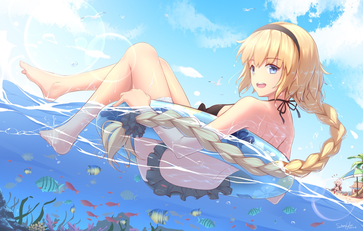 bikini fate/grand_order jeanne_d'arc jeanne_d'arc_(fate) shenhai_(2556146833) swimsuits wet