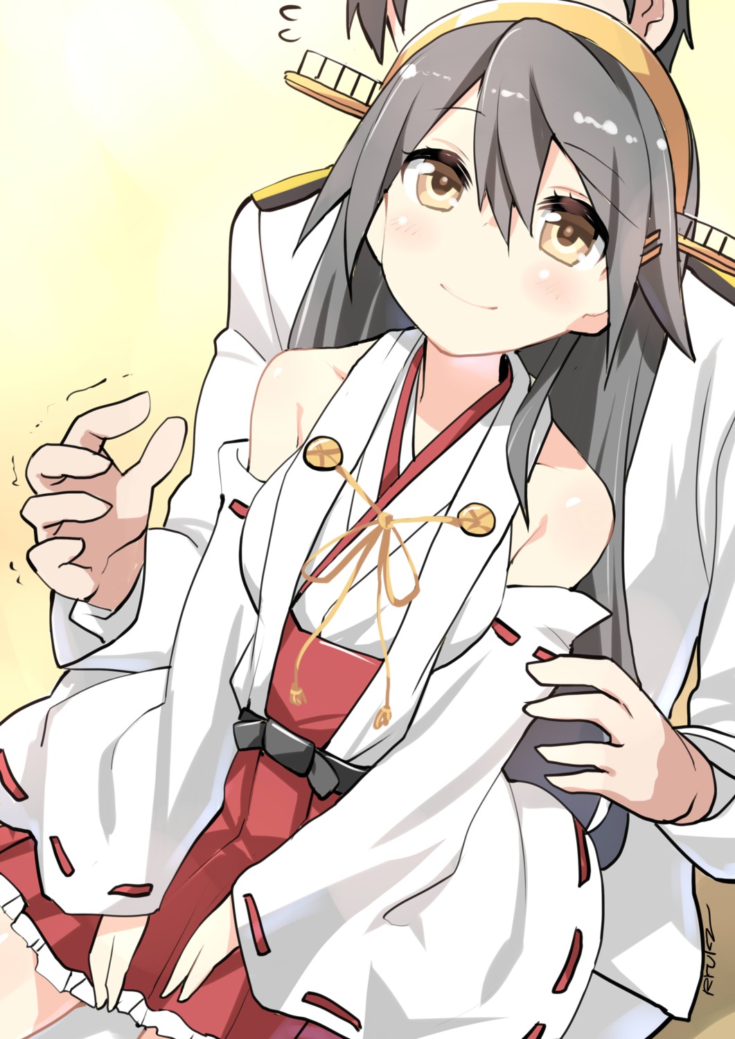 admiral_(kancolle) haruna_(kancolle) kantai_collection ryuki_(pixiv_2328) uniform