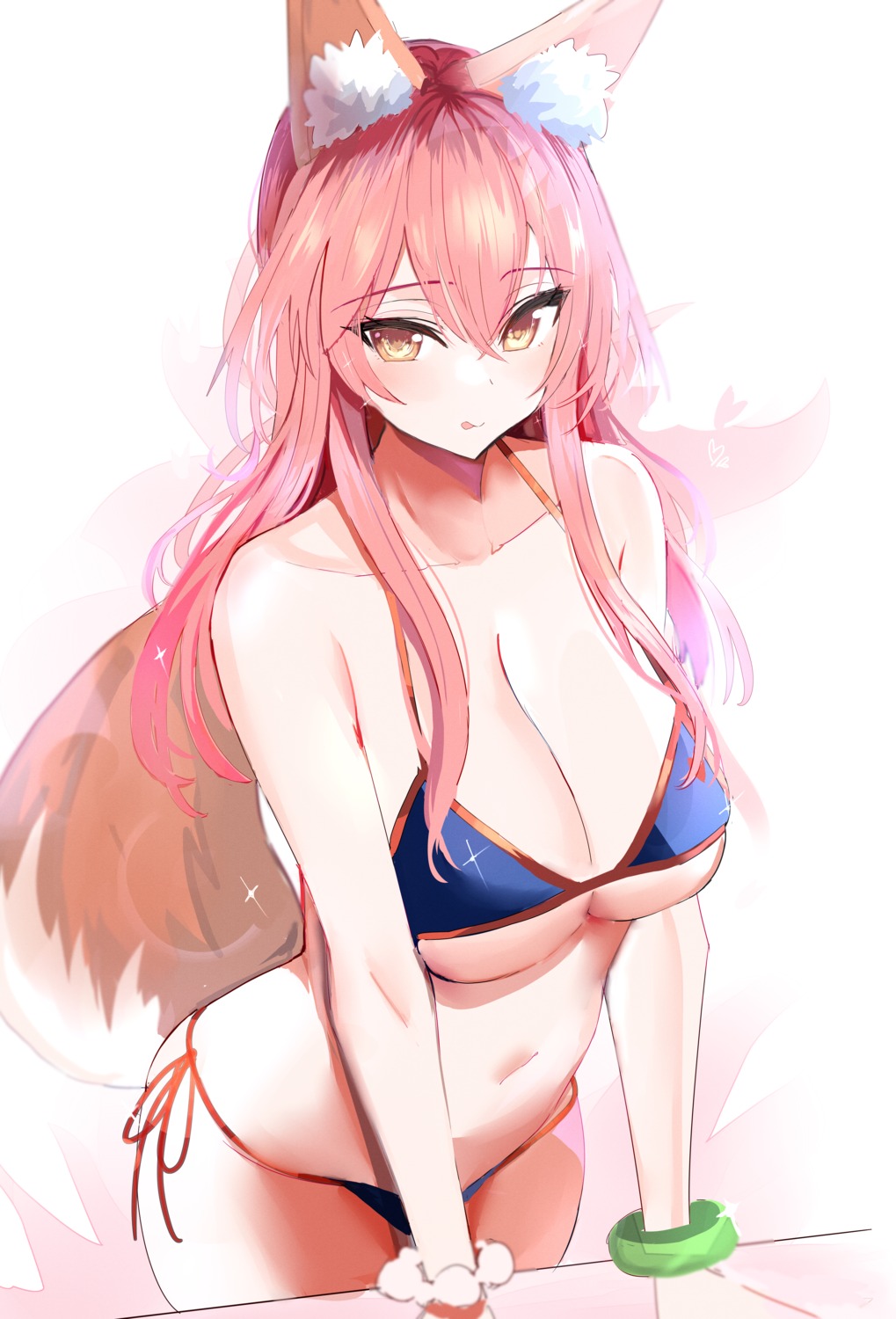 animal_ears bikini fate/grand_order hanasaka_houcha kitsune swimsuits tail tamamo_no_mae