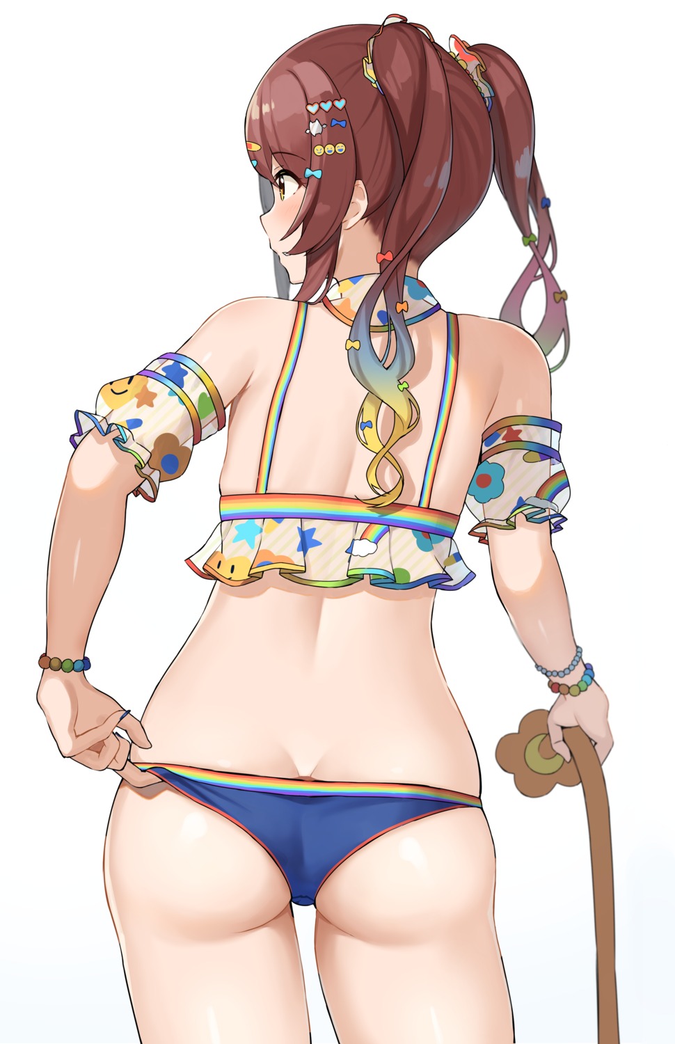 ass bikini oosaki_tenka swimsuits the_idolm@ster the_idolm@ster_shiny_colors wanimaru