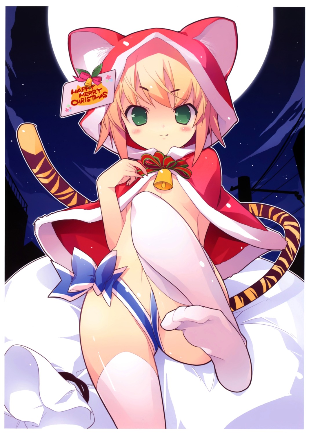 animal_ears christmas feet kotamaru loli naked_cape naked_ribbon nekomimi tail thighhighs toranoana