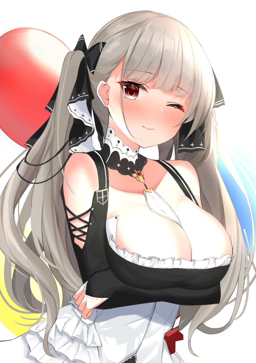 azur_lane breast_hold formidable_(azur_lane) gothic_lolita lolita_fashion nephthys2356 no_bra