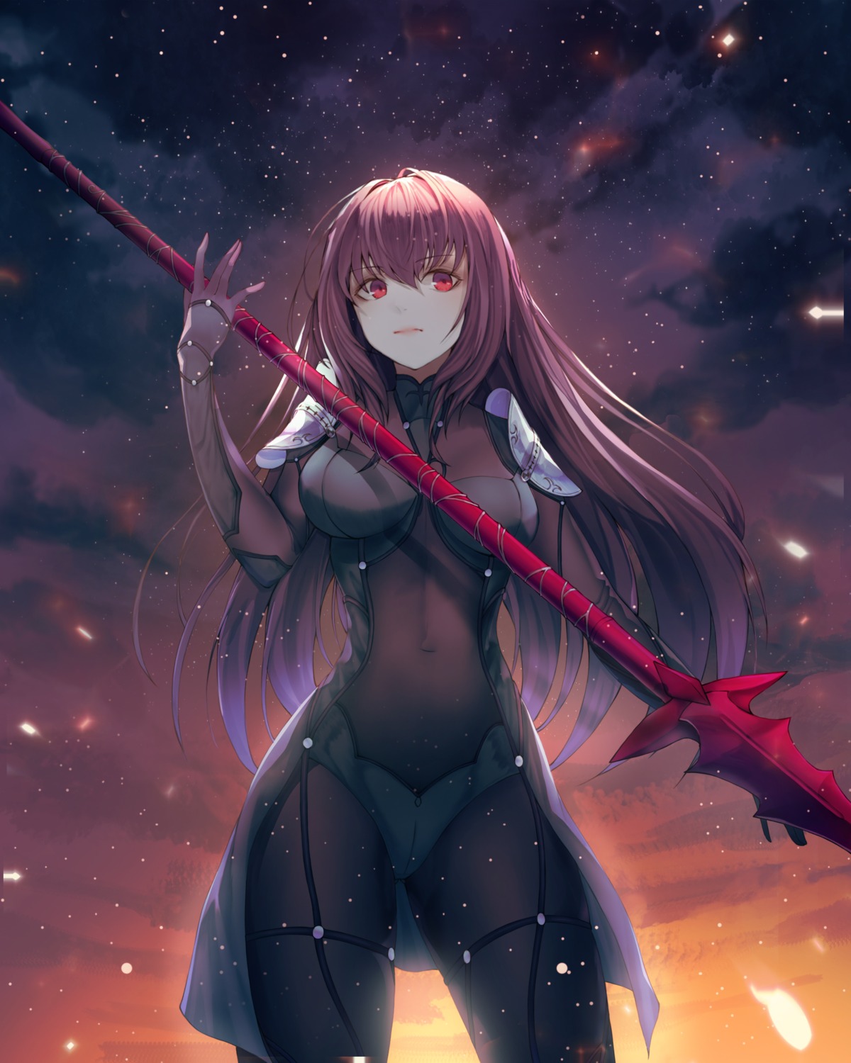 armor bodysuit fate/grand_order minin982 scathach_(fate/grand_order) weapon