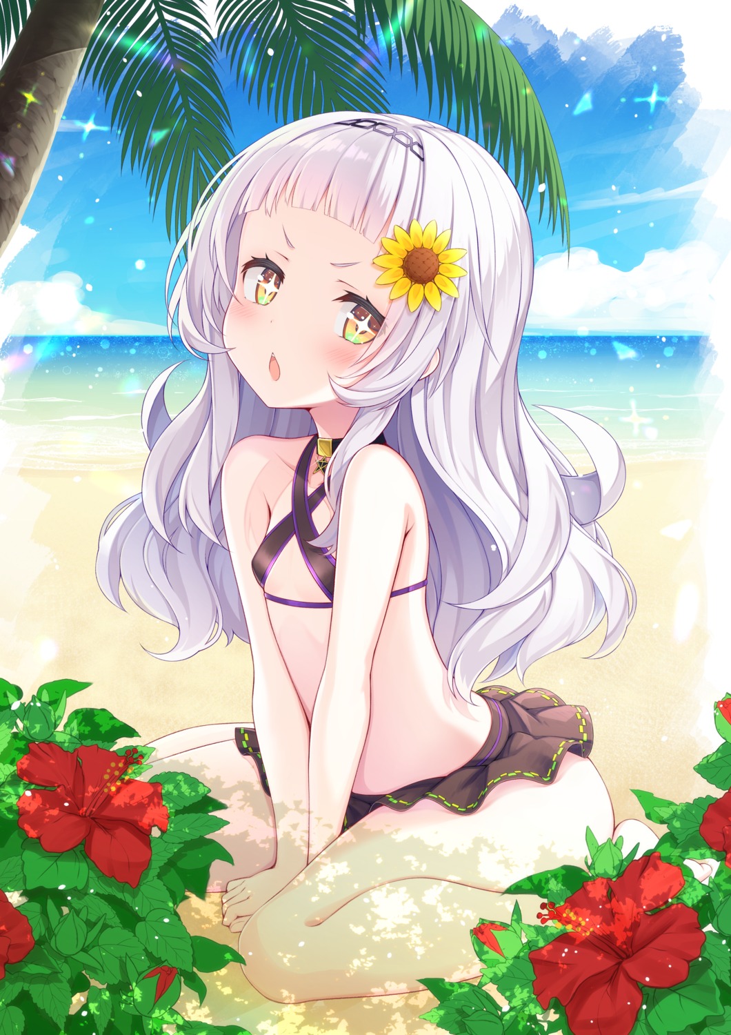 bikini hololive murasaki_shion sasakura_momizi swimsuits