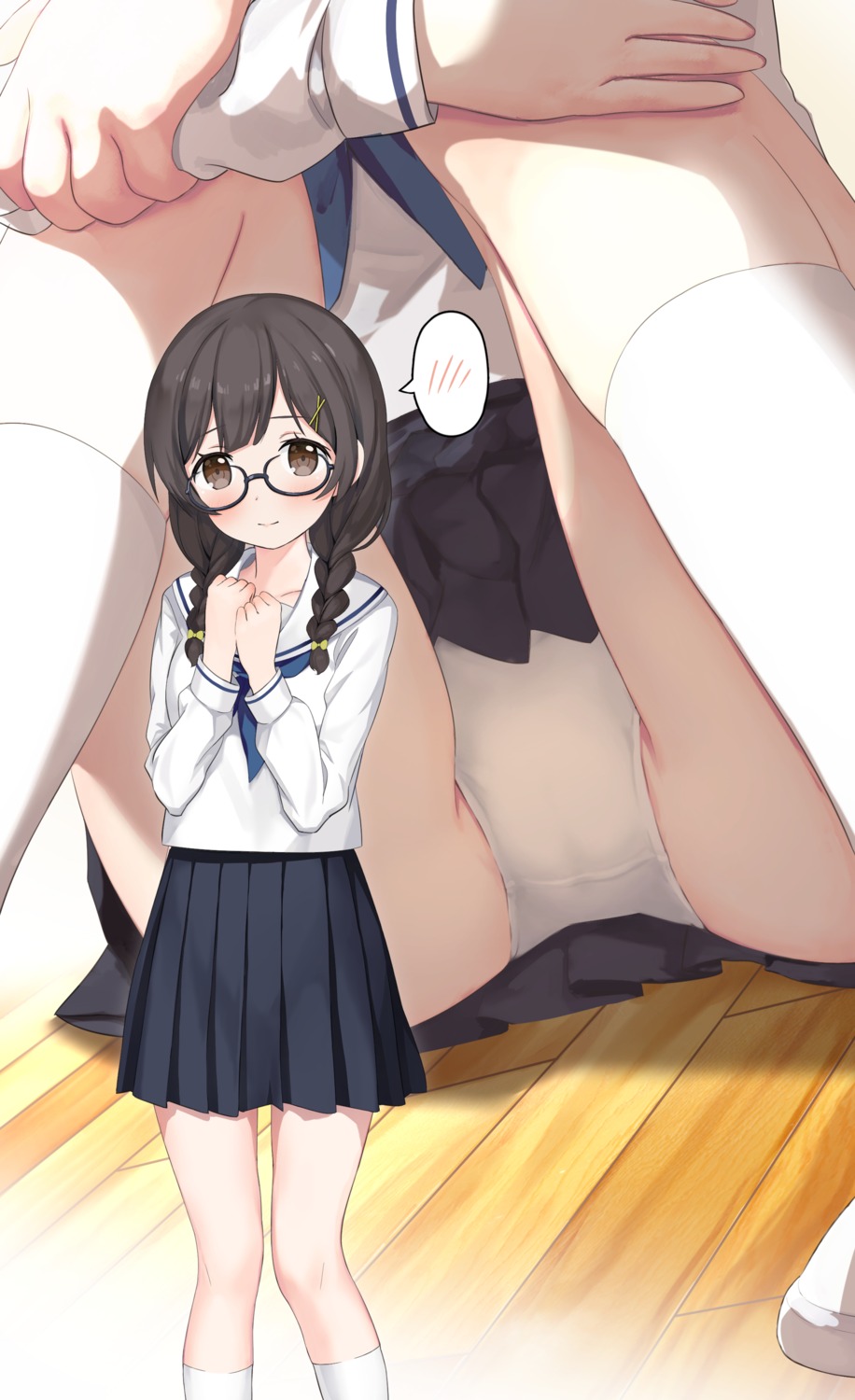 cameltoe echiru megane pantsu seifuku skirt_lift