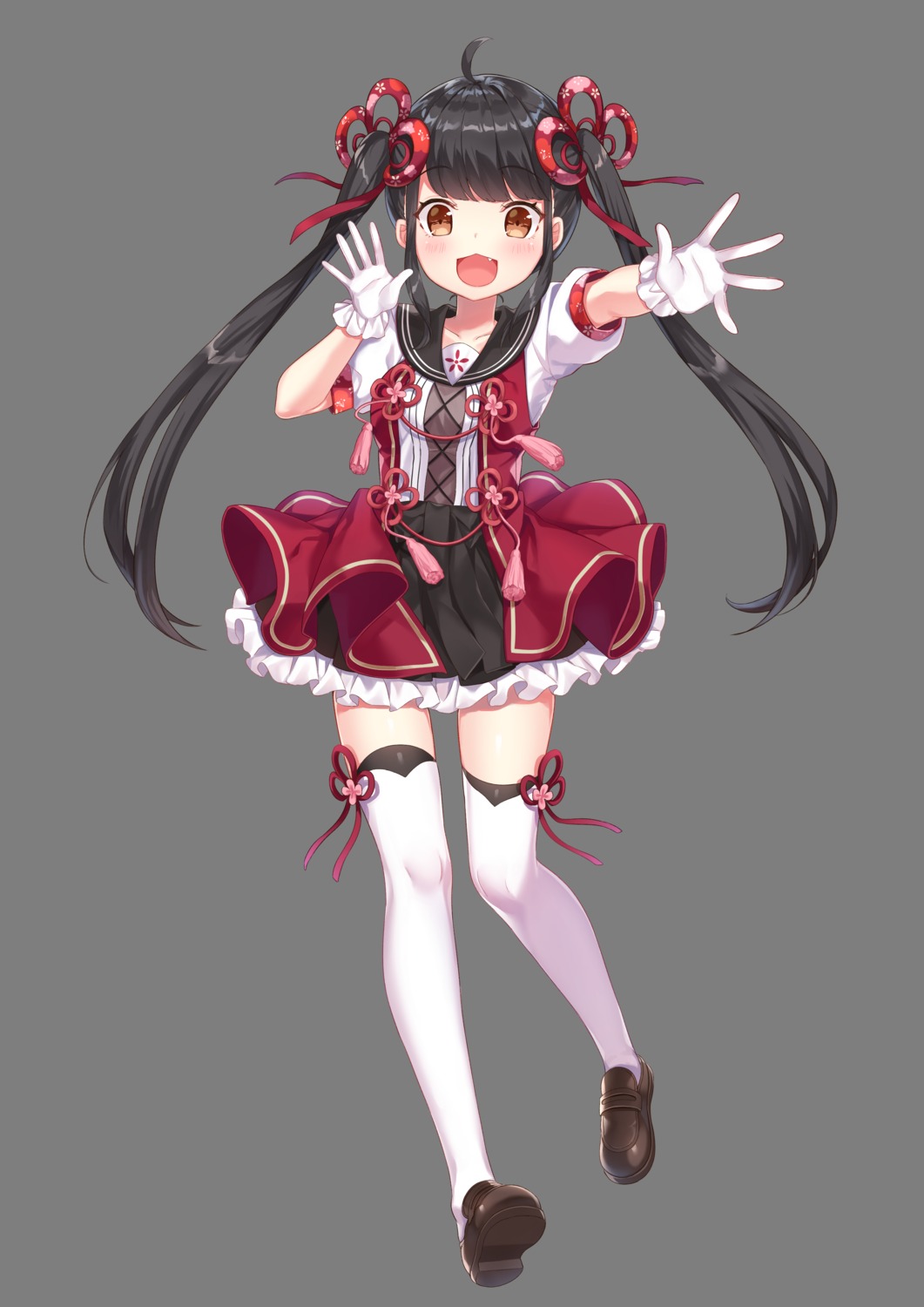 jimmy_madomagi onsen_musume seifuku thighhighs transparent_png yumura_chiyo