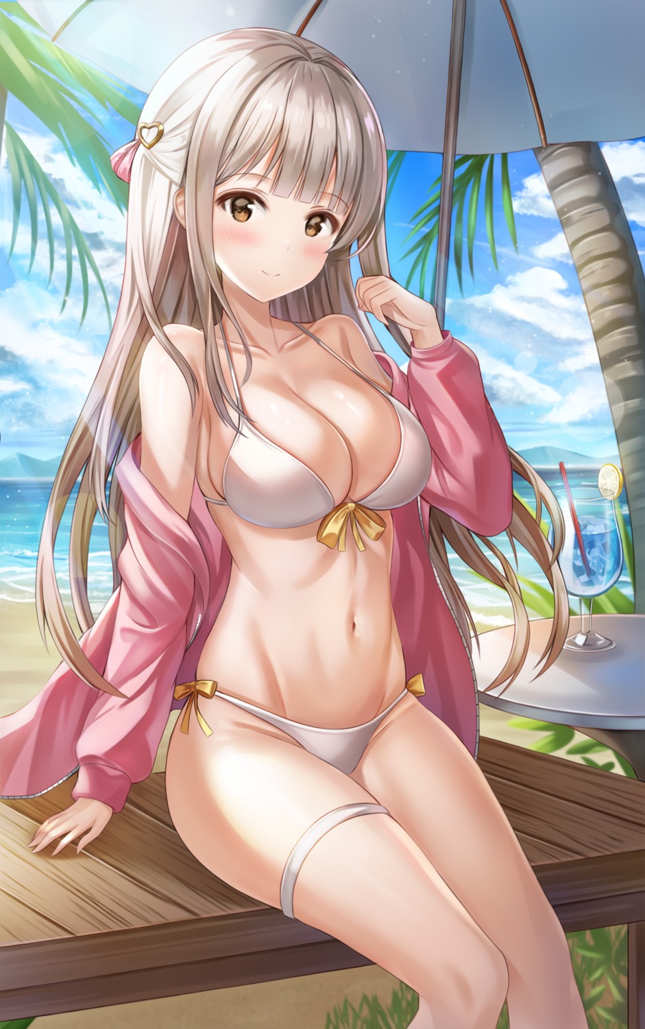 bikini garter kitin open_shirt swimsuits