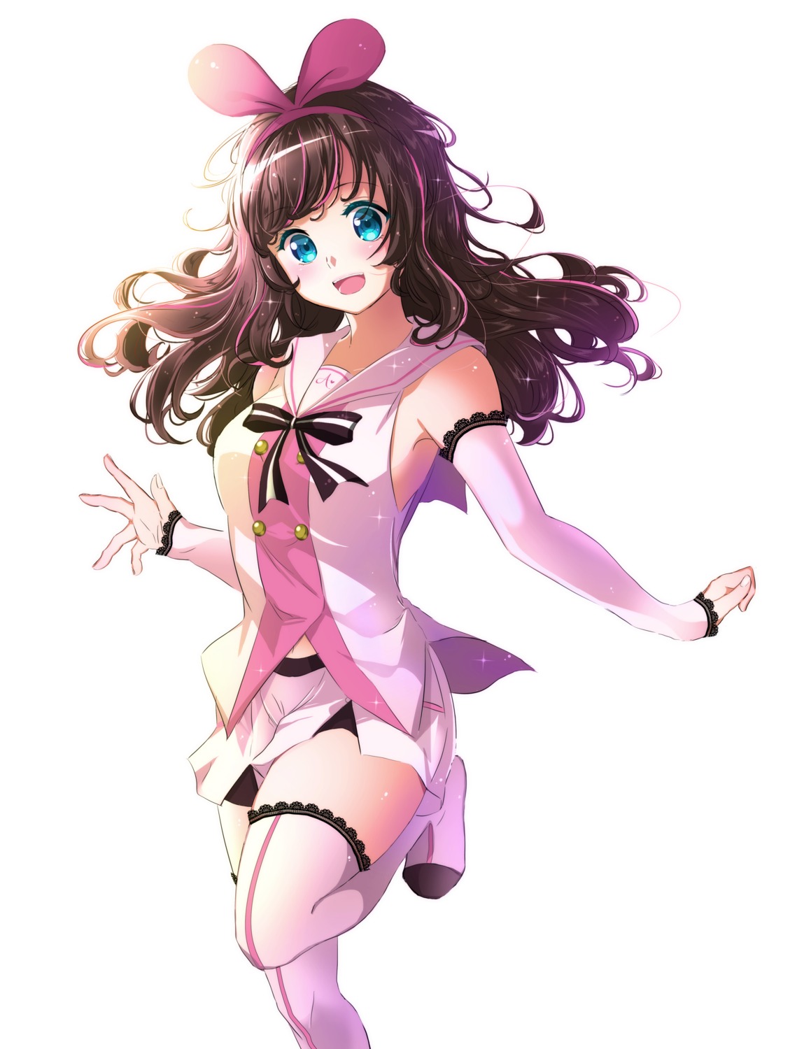 a.i._channel kaisa kizuna_ai thighhighs