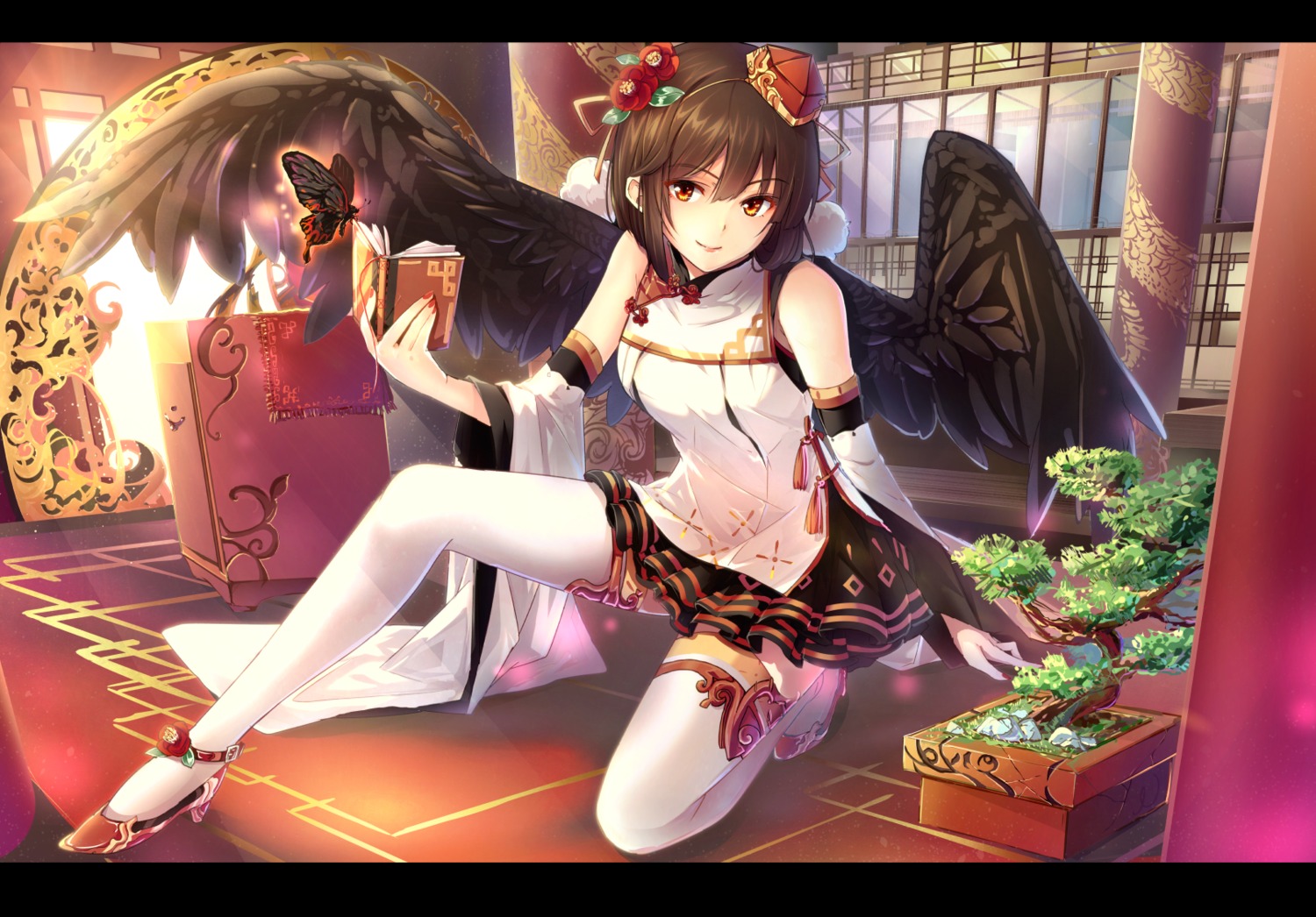 cibo_(killy) heels shameimaru_aya thighhighs touhou wings