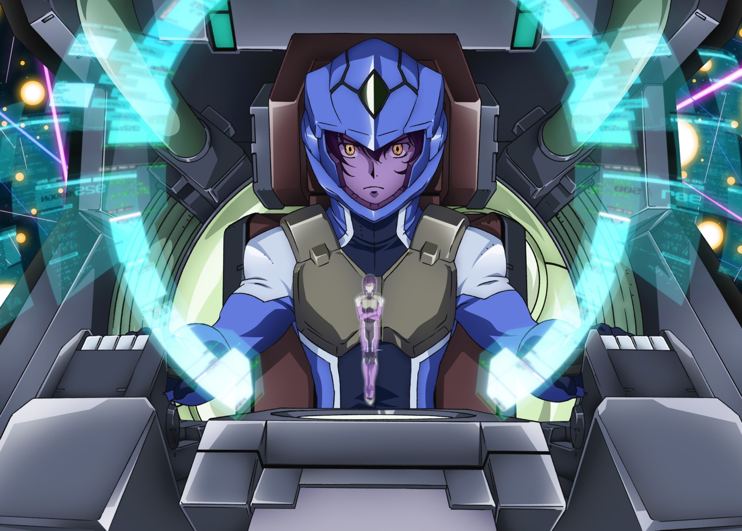 cockpit gundam gundam_00 gundam_00:_a_wakening_of_the_trailblazer setsuna_f_seiei tieria_erde