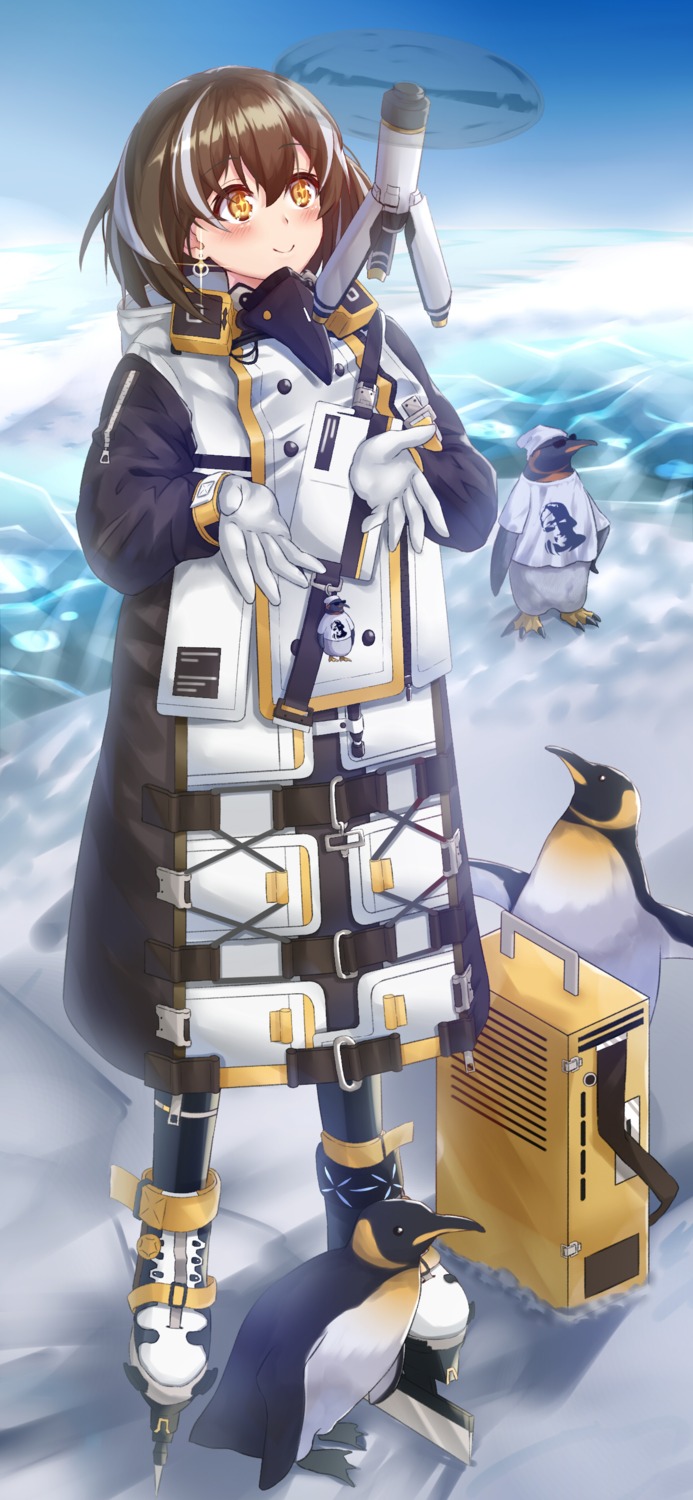 arknights ice_skating magallan_(arknights) penguin ponta_(velmar)