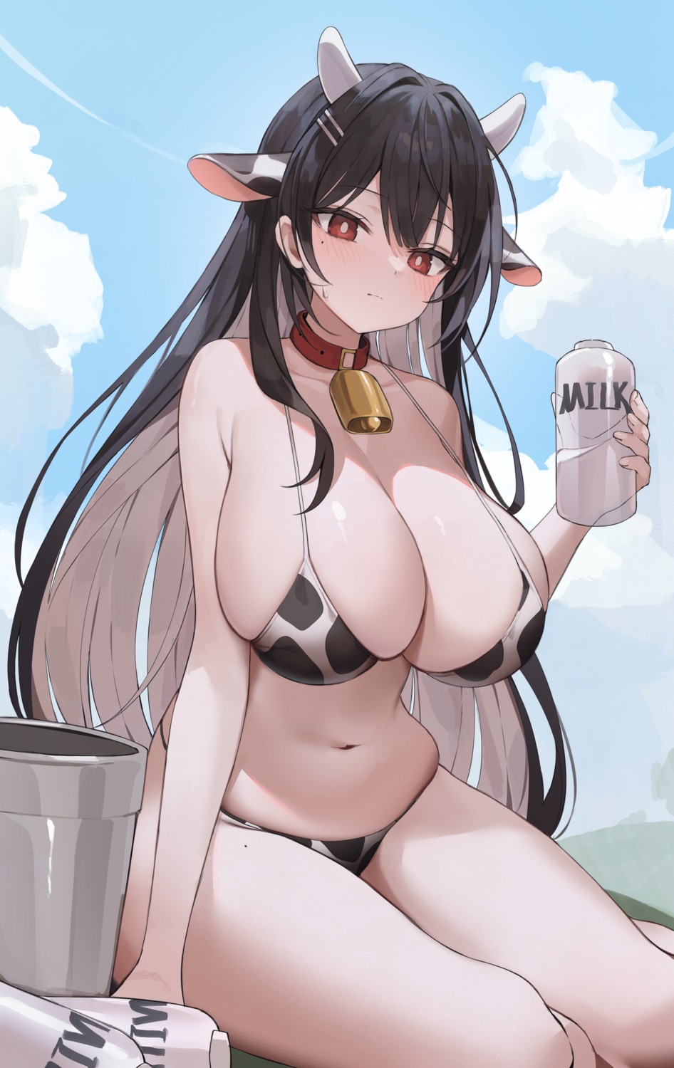 animal_ears bikini closers horns mirae_(closers) swimsuits tagme