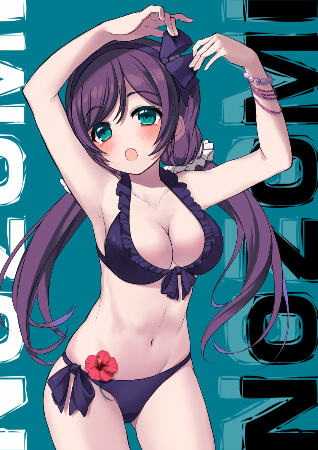 bikini cleavage fuyuzima love_live! swimsuits toujou_nozomi