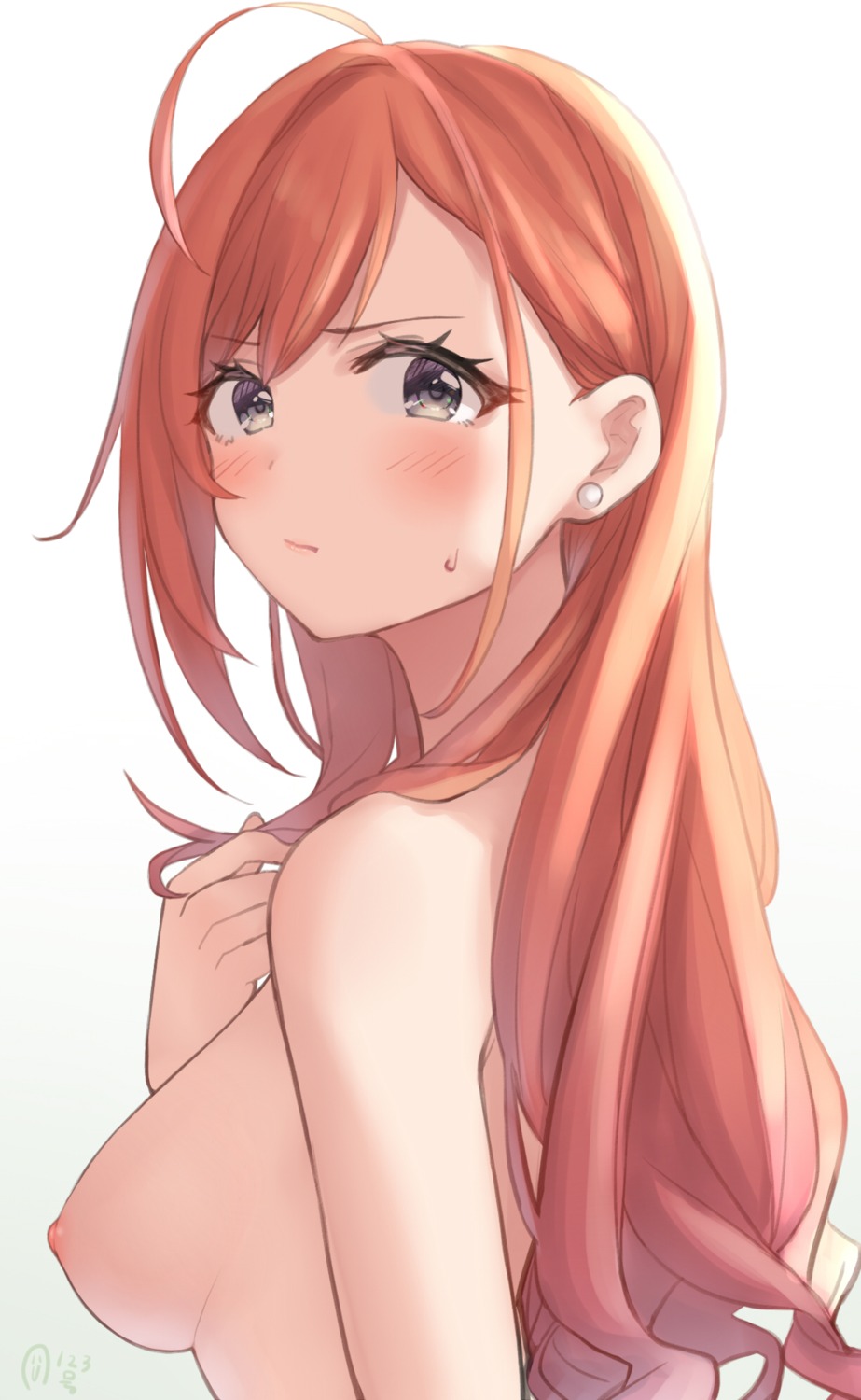 arisugawa_natsuha kijibato_123-gou nipples the_idolm@ster the_idolm@ster_shiny_colors topless