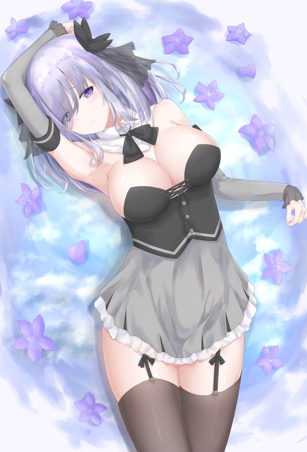 dress no_bra stockings thighhighs to_sse