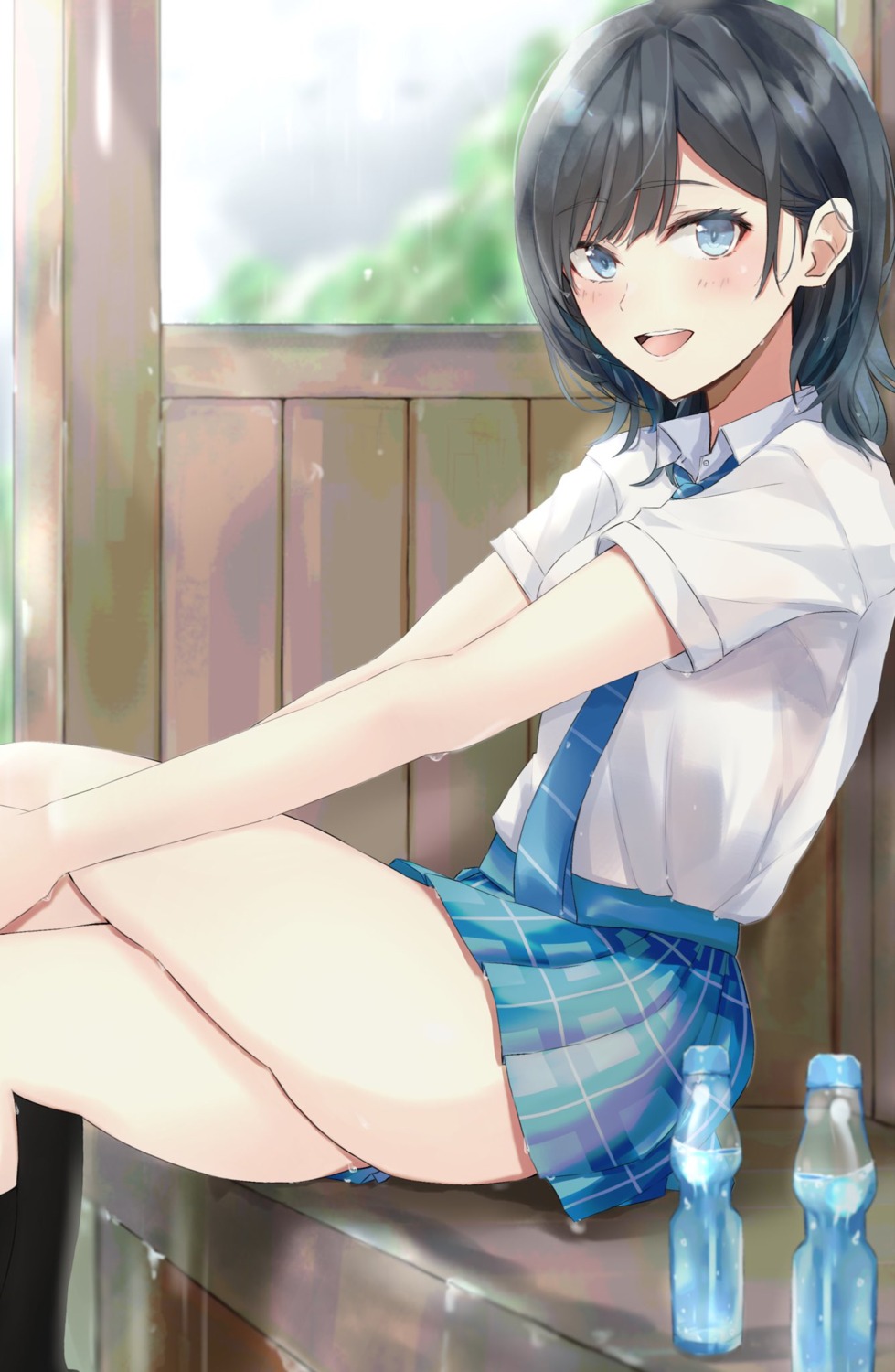 chitose-kun_wa_ramune_bin_no_naka ka1se1 nanase_yuzuki seifuku skirt_lift