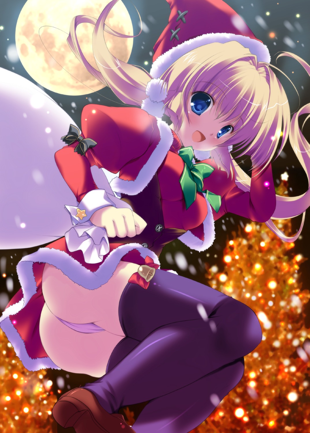 ass christmas mikeou pantsu pink_chuchu thighhighs