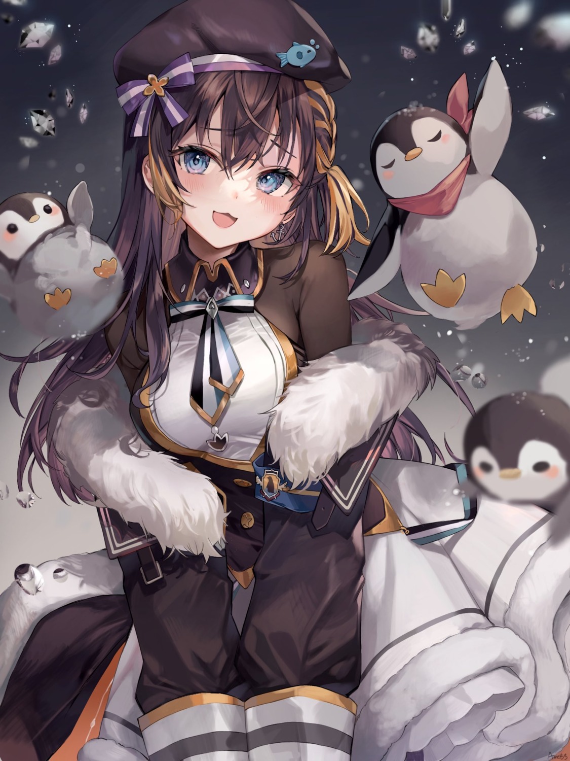 ame_929 nijisanji nijisanji_en penguin petra_gurin uniform