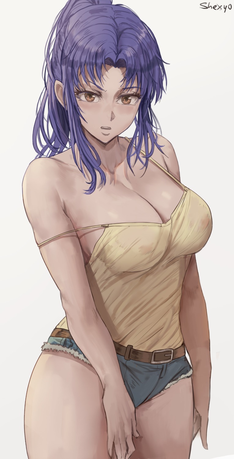 areola katsuragi_misato neon_genesis_evangelion no_bra see_through shexyo