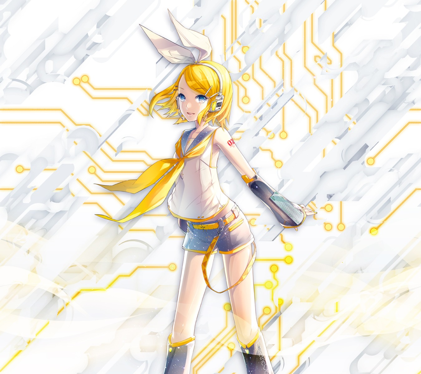 headphones ixima kagamine_rin vocaloid