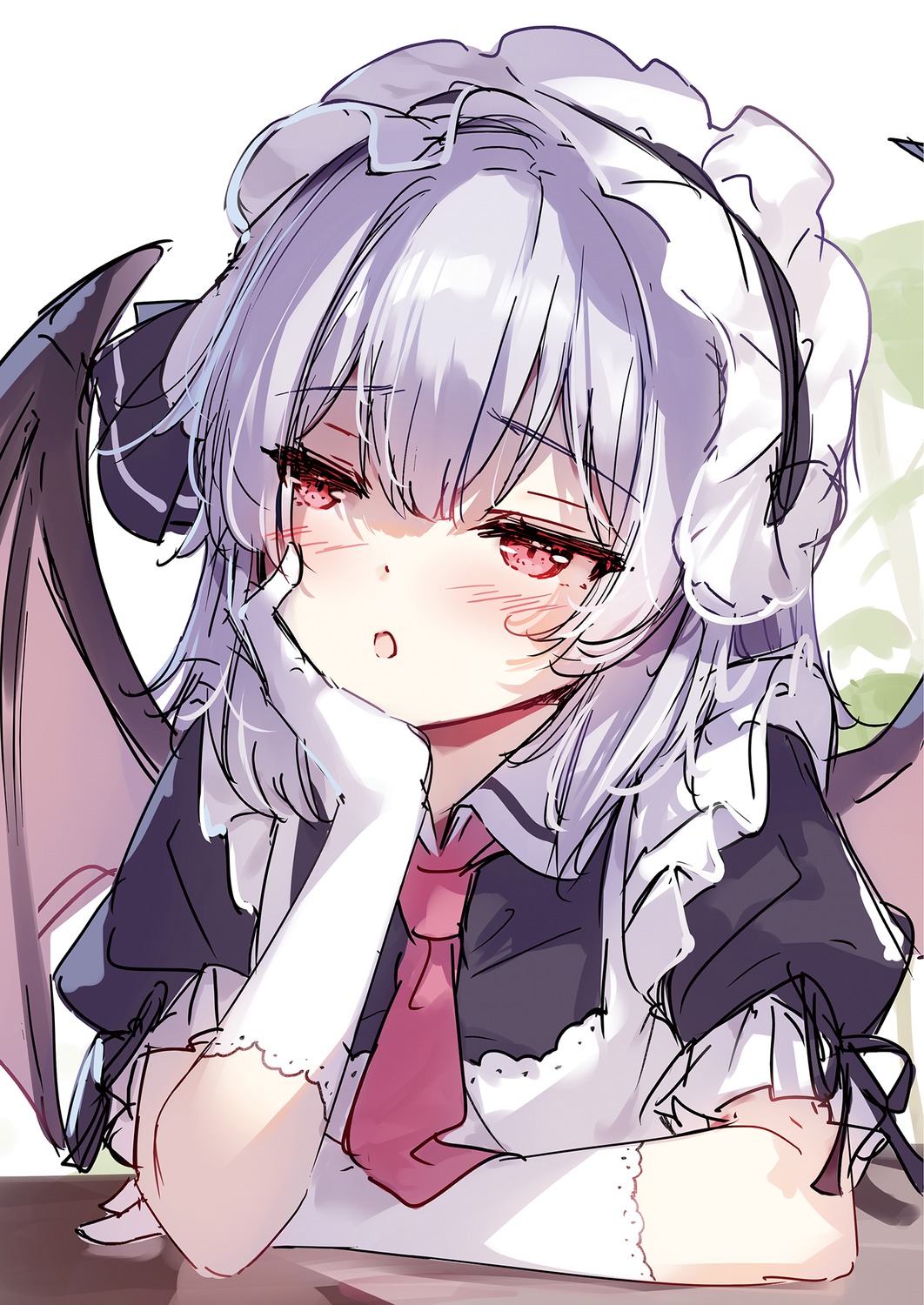 digital_version maid miyase_mahiro remilia_scarlet sketch touhou