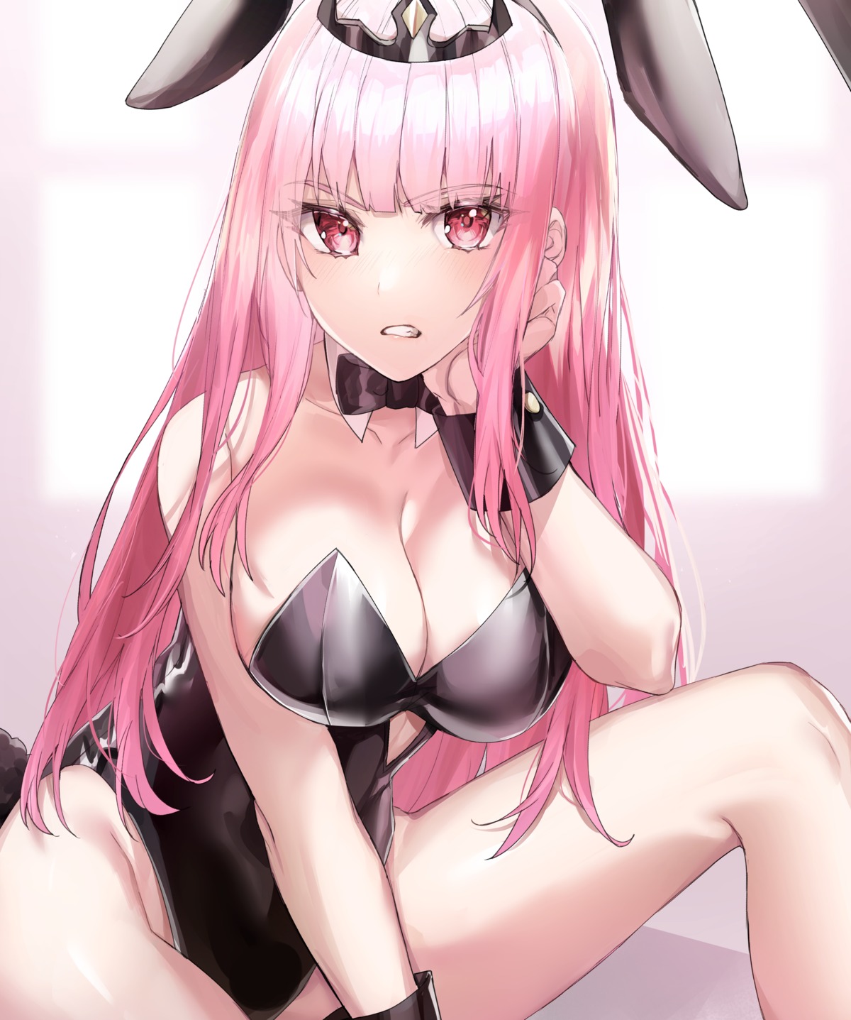 animal_ears bunny_ears bunny_girl hololive hololive_english kanniiepan mori_calliope no_bra tail