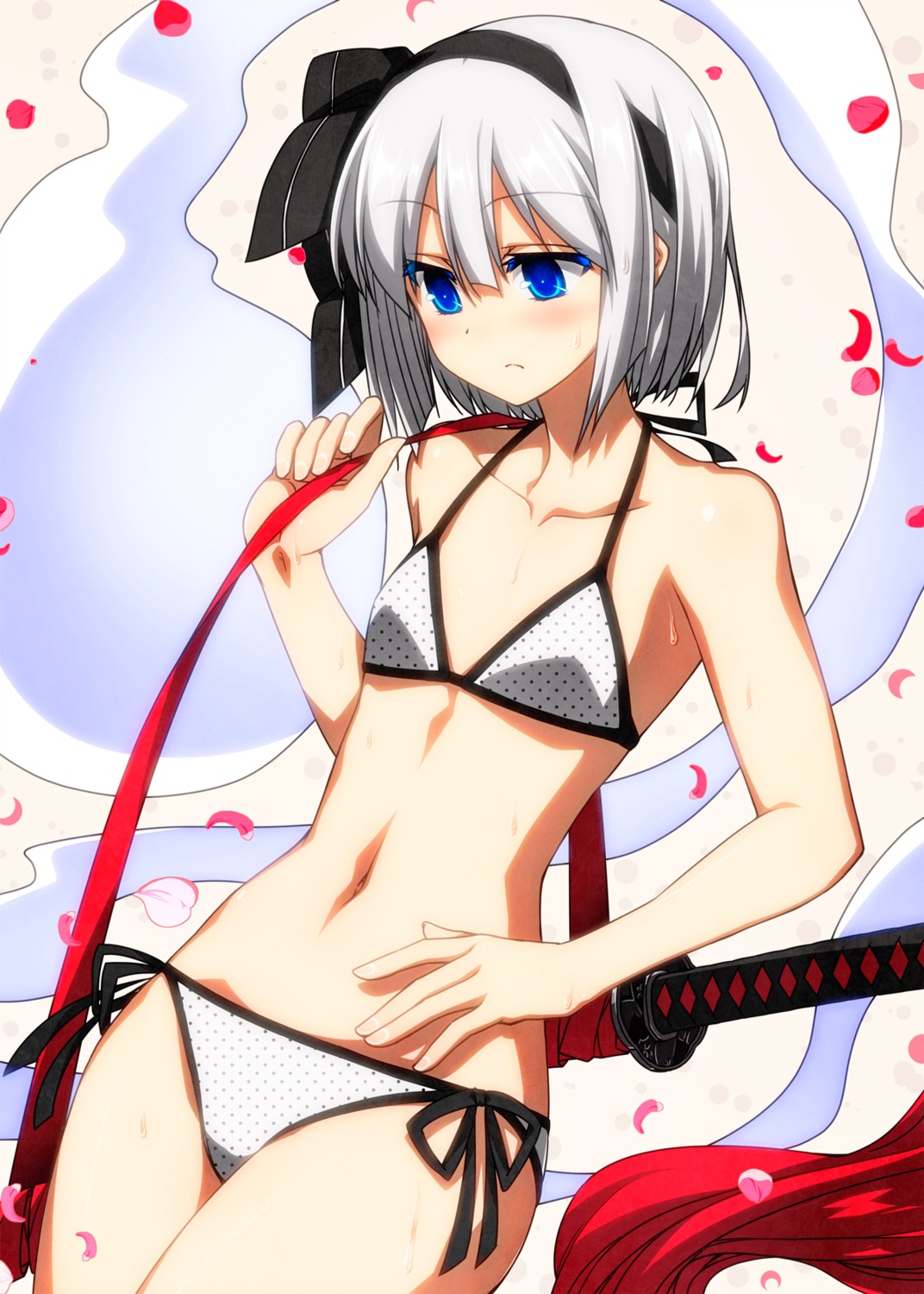 bikini konpaku_youmu myon sazanami_mio swimsuits sword touhou